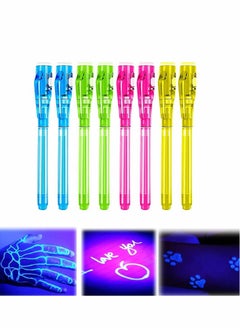 UV Pen, Invisible Ink 8Pcs Disappearing Pen with Light, Magic Marker for Secret Message Kids Party Favors Ideas Gifts, Drawing Writing Highlighter Funny Hidden