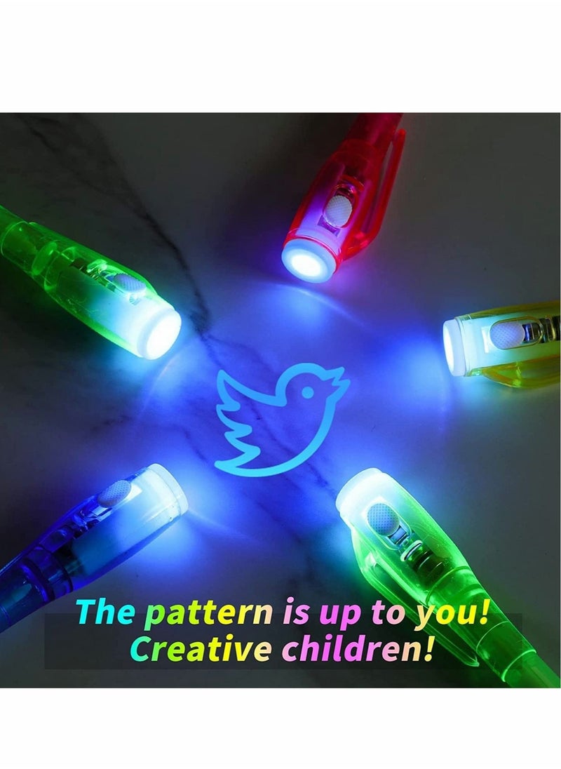 Generic - UV Pen, Invisible Ink 8Pcs Disappearing Pen with Light, Magic Marker for Secret Message Kids Party Favors Ideas Gifts, Drawing Writing Highlighter Funny Hidden - Image 1