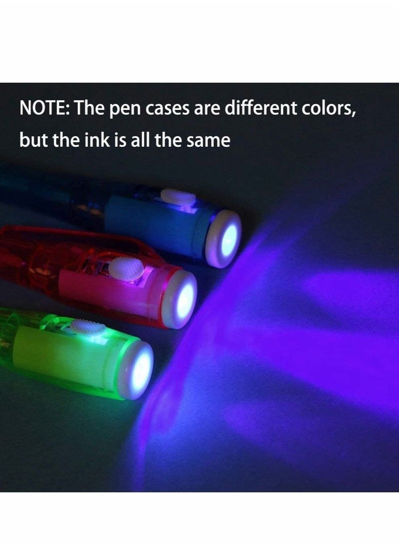 Generic - UV Pen, Invisible Ink 8Pcs Disappearing Pen with Light, Magic Marker for Secret Message Kids Party Favors Ideas Gifts, Drawing Writing Highlighter Funny Hidden - Image 1