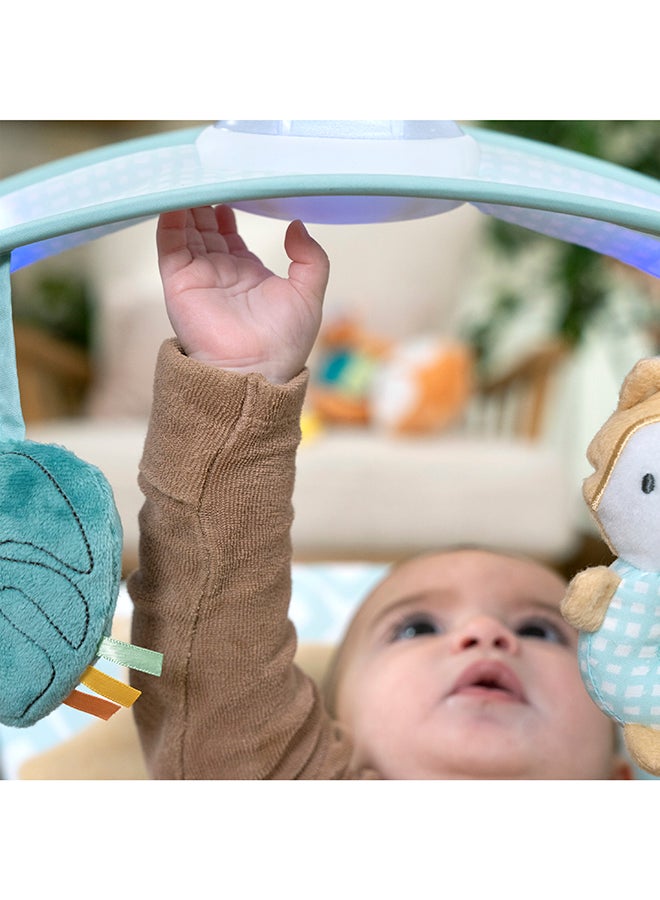 ingenuity InLighten Baby Bouncer Seat with Light Up Toy Bar and Bunny Tummy Time Pillow Mat - Image 4