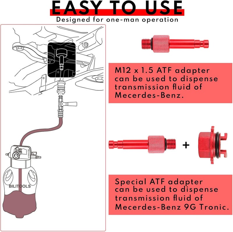 BILITOOLS Aluminium Transmission Fill Tool for Mercedes Benz 9G-Tronic - Image 4
