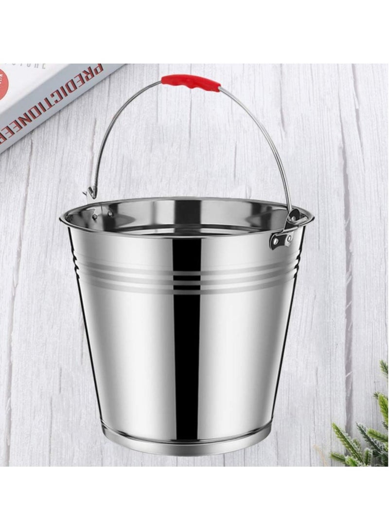 DubaiGallery Stainless Steel Bucket Food Holder Ice Cube Desktop French Fries Mini Containers Snack Storage Metal Chips Boutique 20L  - Image 3