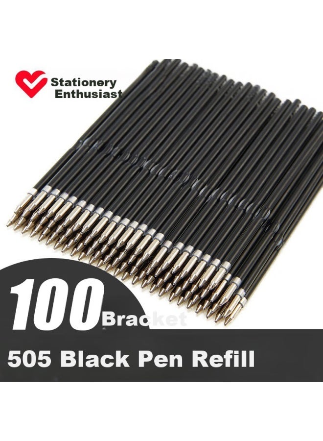 Aihao (Aihao) Click Ballpoint Pen Refill 0.7Mm Bullet Tip Ballpoint Pen 505 Replacement Refill Black 100 Pieces - Image 1
