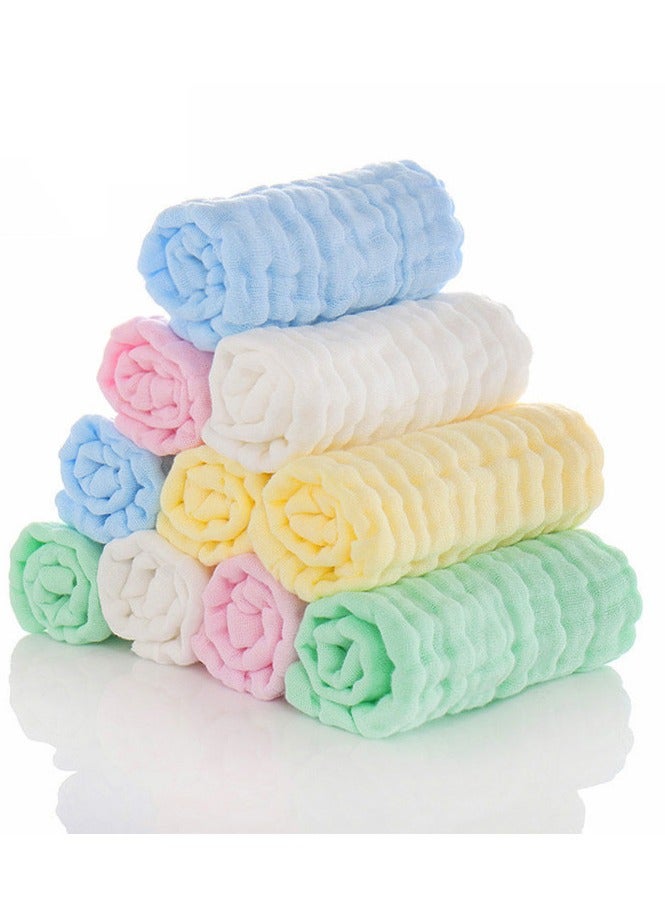 5Pcs Muslin Cotton Newborn Baby Face Towel, Baby Soft Muslin Washcloths,  Baby Small Square Towel Bib Towel,6 layer honeycomb embossing bubble gauze,Baby Face Towel and Wash Cloths for Bath (30 * 30CM)  - Image 2