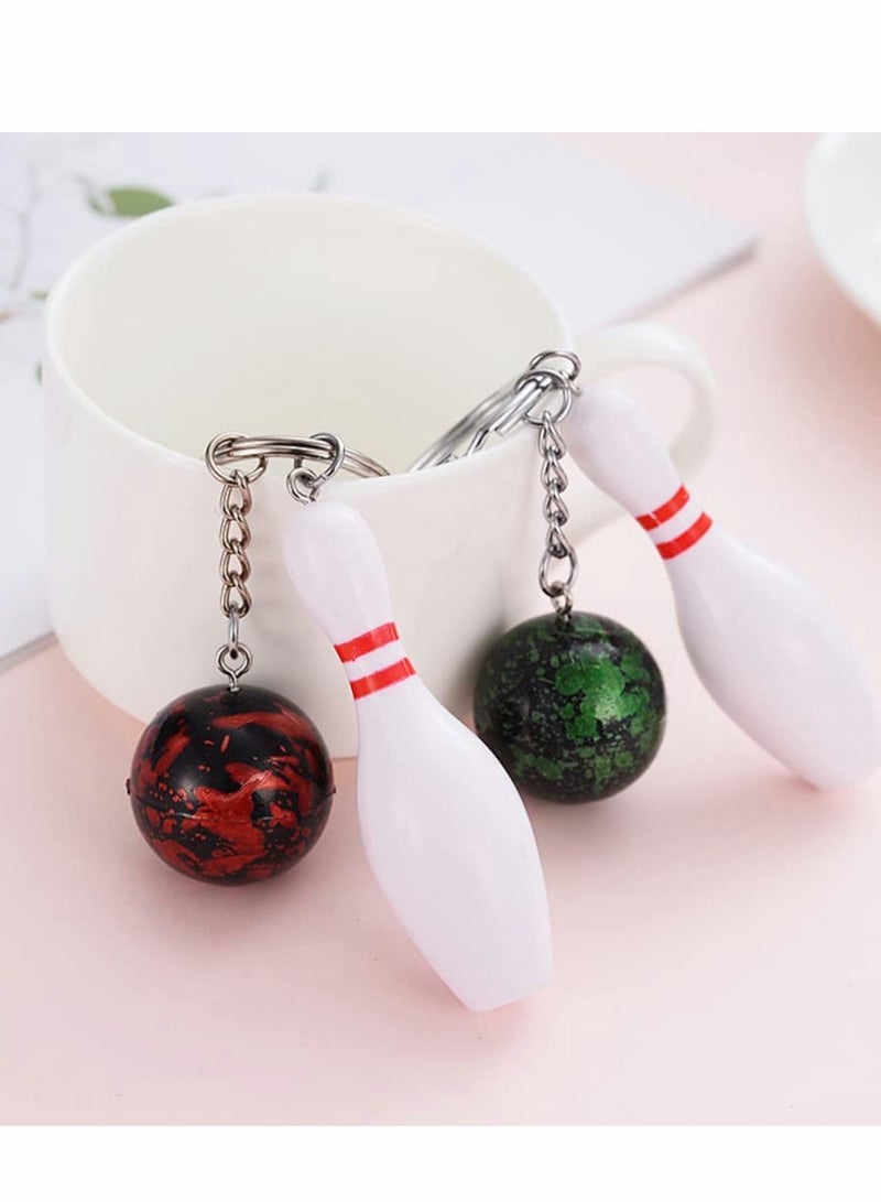 SYOSI Sport Keychains Mini Bowling Keychains Bowling Ball Charm Key Chain Pendant Keyring for Team Giveaways Athletes Souvenir Favors Gifts Bowling Party Favors Bowling Accessories(8PCS) - Image 5