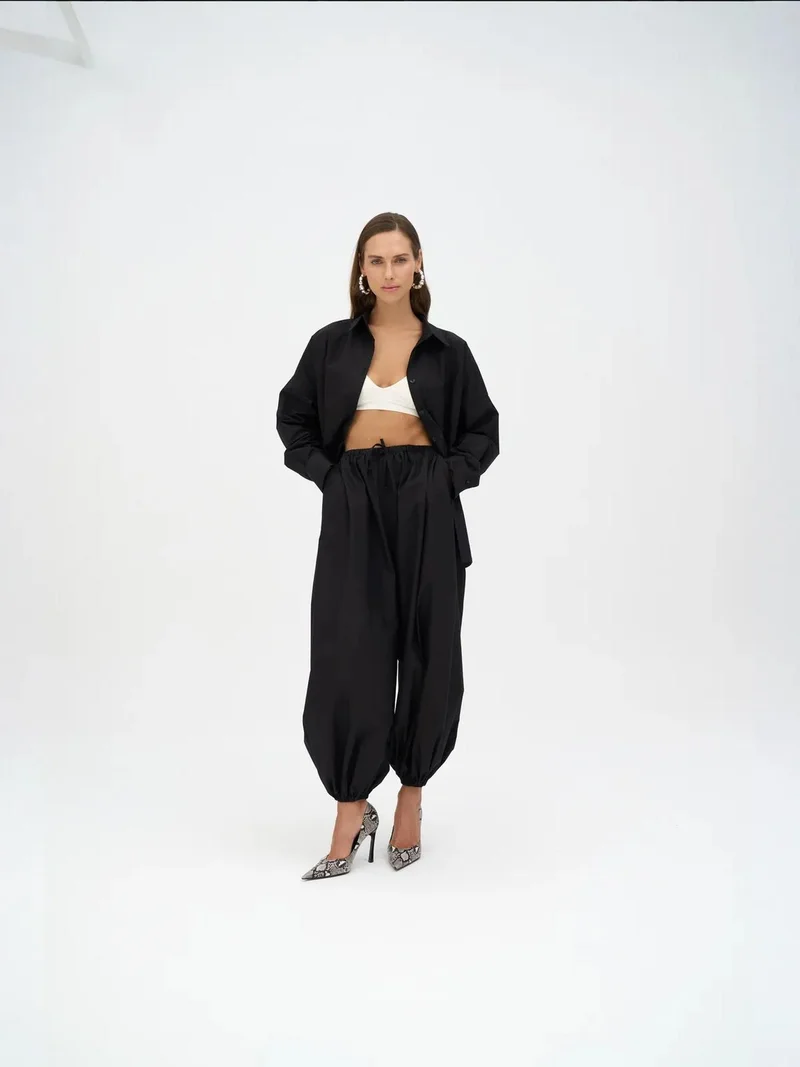 ماي كولكشن بنطلون فيلورا بوبلين من ماي ستوديوز