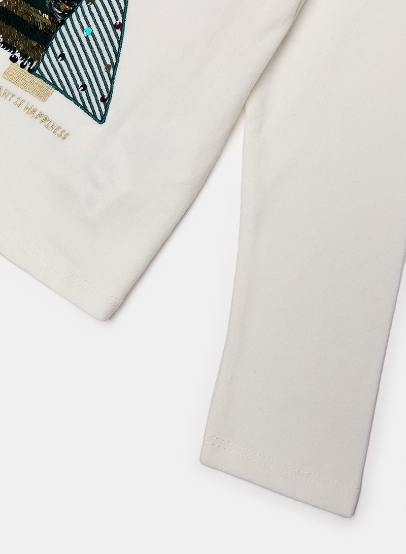 Okaidi White T-Shirt for Girls - Image 4