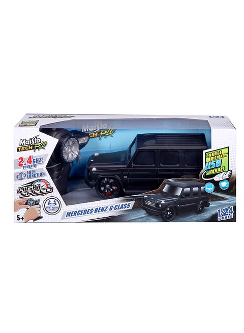 1:24 Premium Mercedes-Benz G Class Matte Black RC Remote Control Vehicle 2.4Ghz USB Gift for Kids Girls & Boys Electric Powered High Speed Vehicle for All Ages