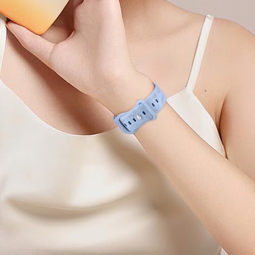 Tobfit Soft Floral Strap for Apple Watch Straps 44mm 42mm 45mm 49mm 41mm 40mm 38mm for Women(WATCH NOT INCLUDED), Flower Cute Silicone Strap for iWatch Series SE 9 8 7 6 5 4 3 2 1 Ultra(Smokey Purple) - Image 5