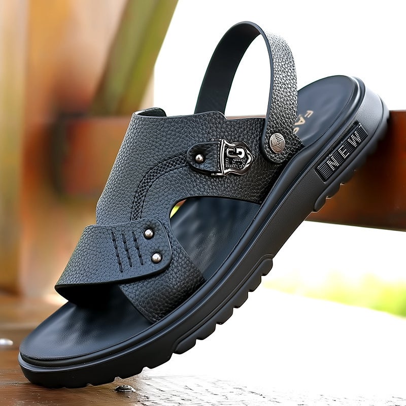 Sandals For Men Summer Trendy Outdoor Anti-Odor Beach Shoes Men'S Casual Driving Soft-Soled Anti-Slip Sandals - Image 1