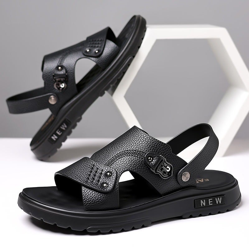 Sandals For Men Summer Trendy Outdoor Anti-Odor Beach Shoes Men'S Casual Driving Soft-Soled Anti-Slip Sandals - Image 3