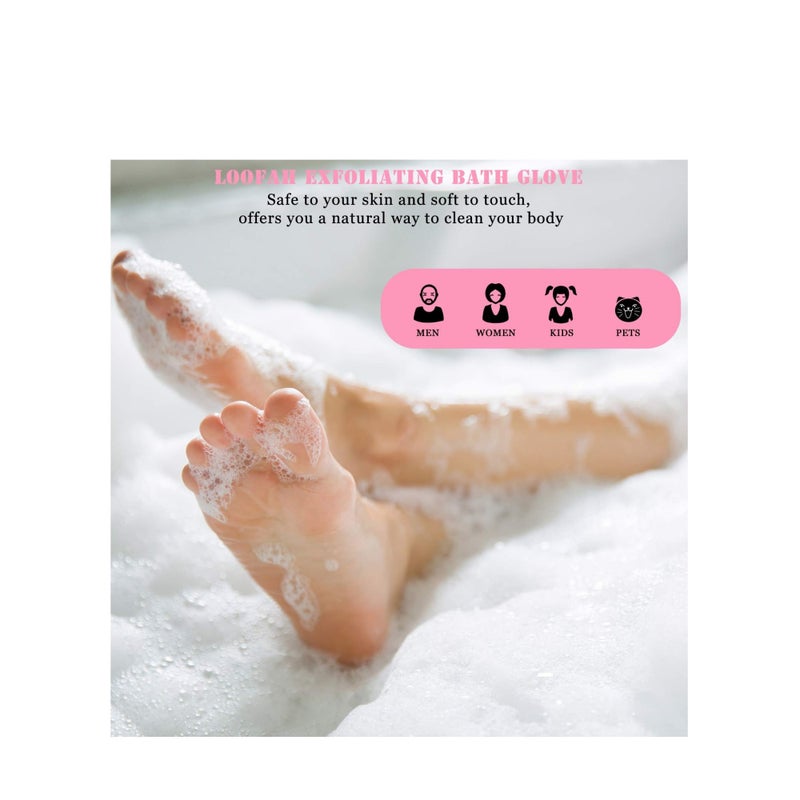 Zikra Glove Exfoliator, Loofah Exfoliating Bath Glove Body Scrubbing Mitt Shower Exfoliator Glove Dead Skin Cell Remover Glove for Shower Spa Massage Body Scrubbing Deep Cleaning and Healthy Smooth Skin - Image 4