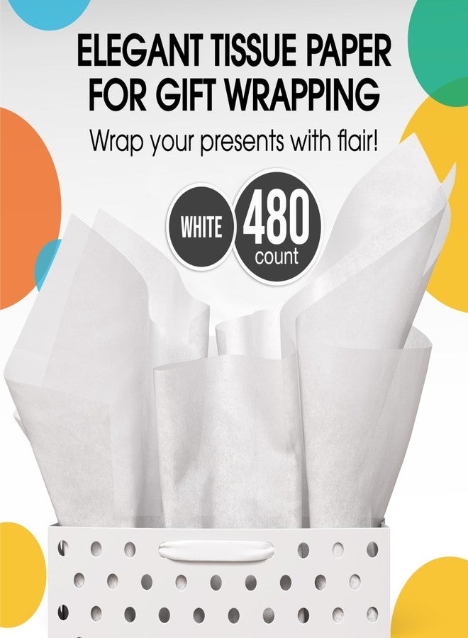 Crown Display 480 Sheets Bulk White Tissue Paper - 15" x 20" Packing Paper Sheets for Moving - 10lb Wrapping Paper - Newsprint Paper for Packing, Gift Wrapping, Moving Supplies & Protecting - Image 4