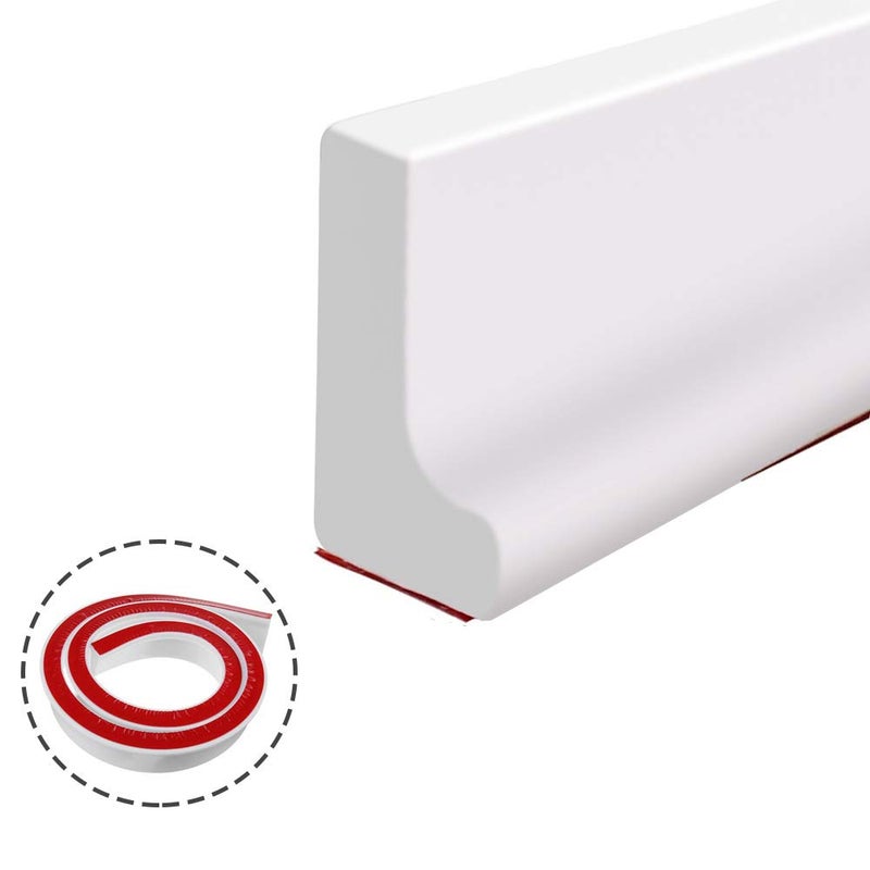 Ejoycos Collapsible Shower Threshold Water Dam Buthtub Water Stopper Shower Barrier Rubber Dam Silicon Water Blocker Dry and Wet Separation for Bathroom - Image 1