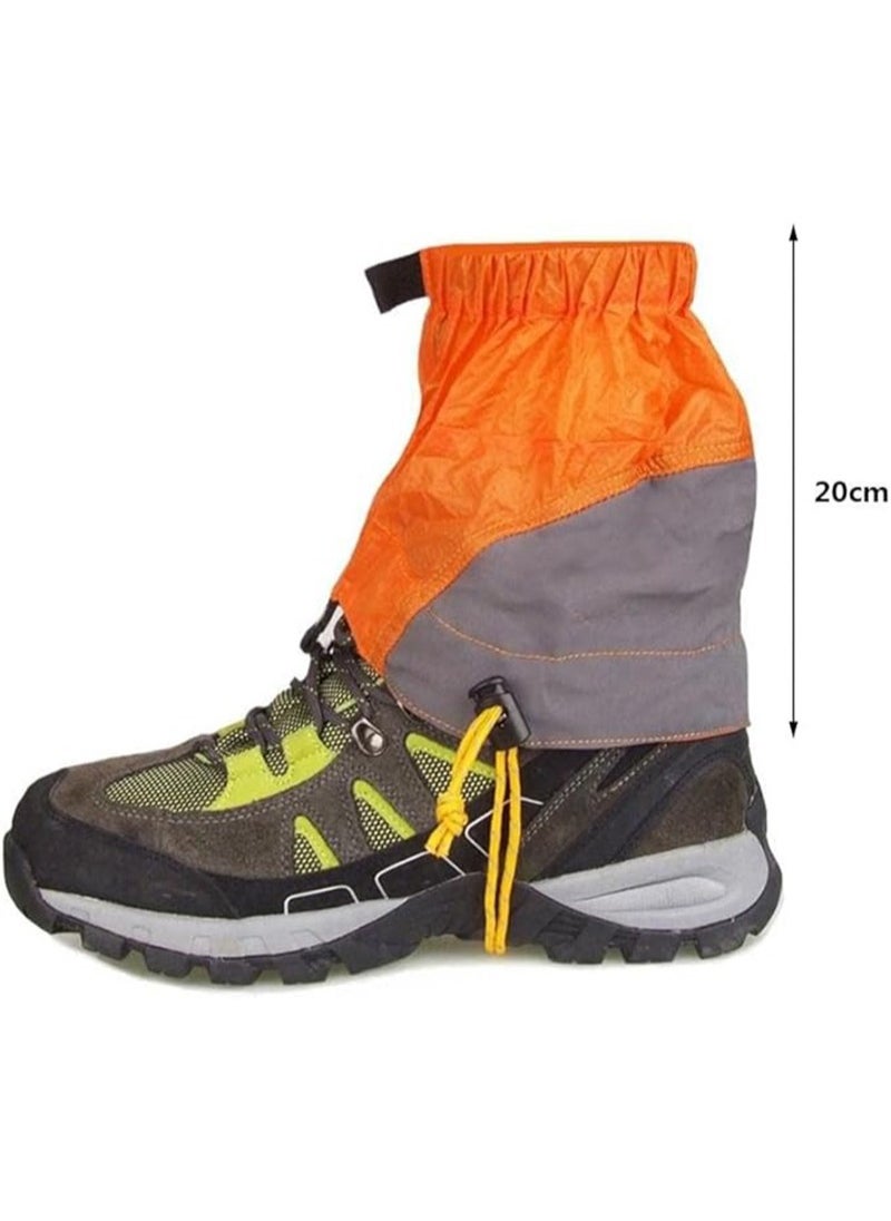 Apustim Adjustable Ankle Gaiters For Men And Women For Shoes，Boots，Snake Gaiters，Waterproof Gaiters for Hunting，Hiking，Skiing（Orange With Storage Bag）  - Image 3