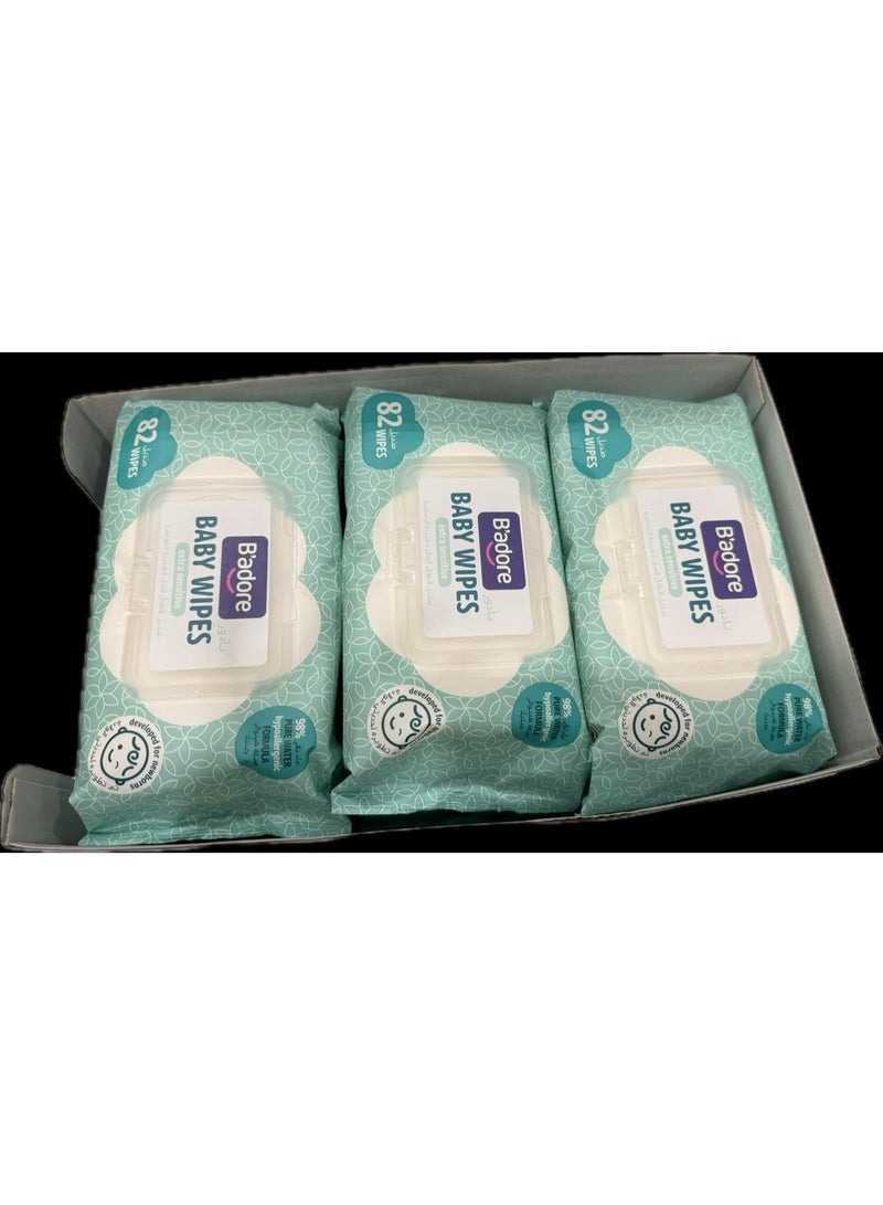 Baby Extra Sensitive Baby Wipes - 82 Sheets Pack of 3
