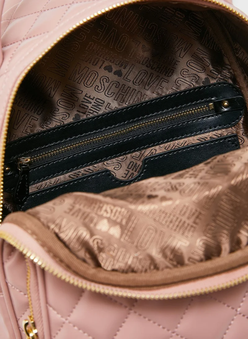 Love Moschino Quilted Backpack