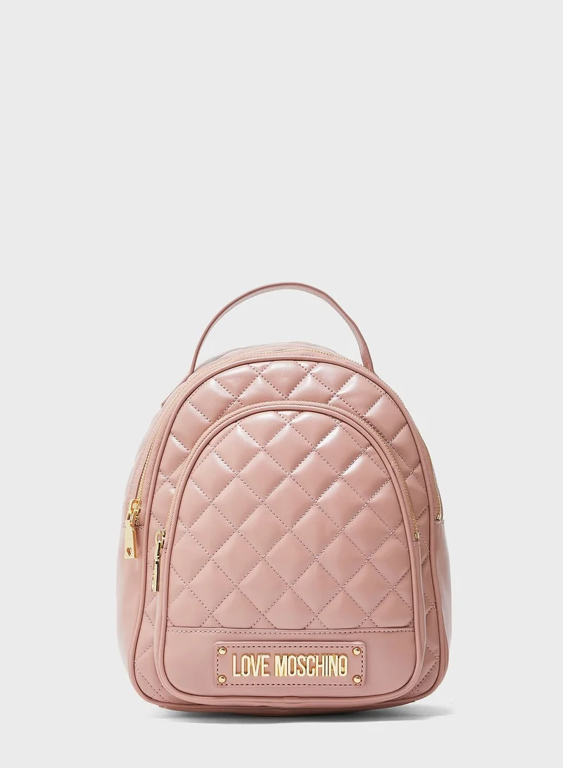 Love Moschino Quilted Backpack