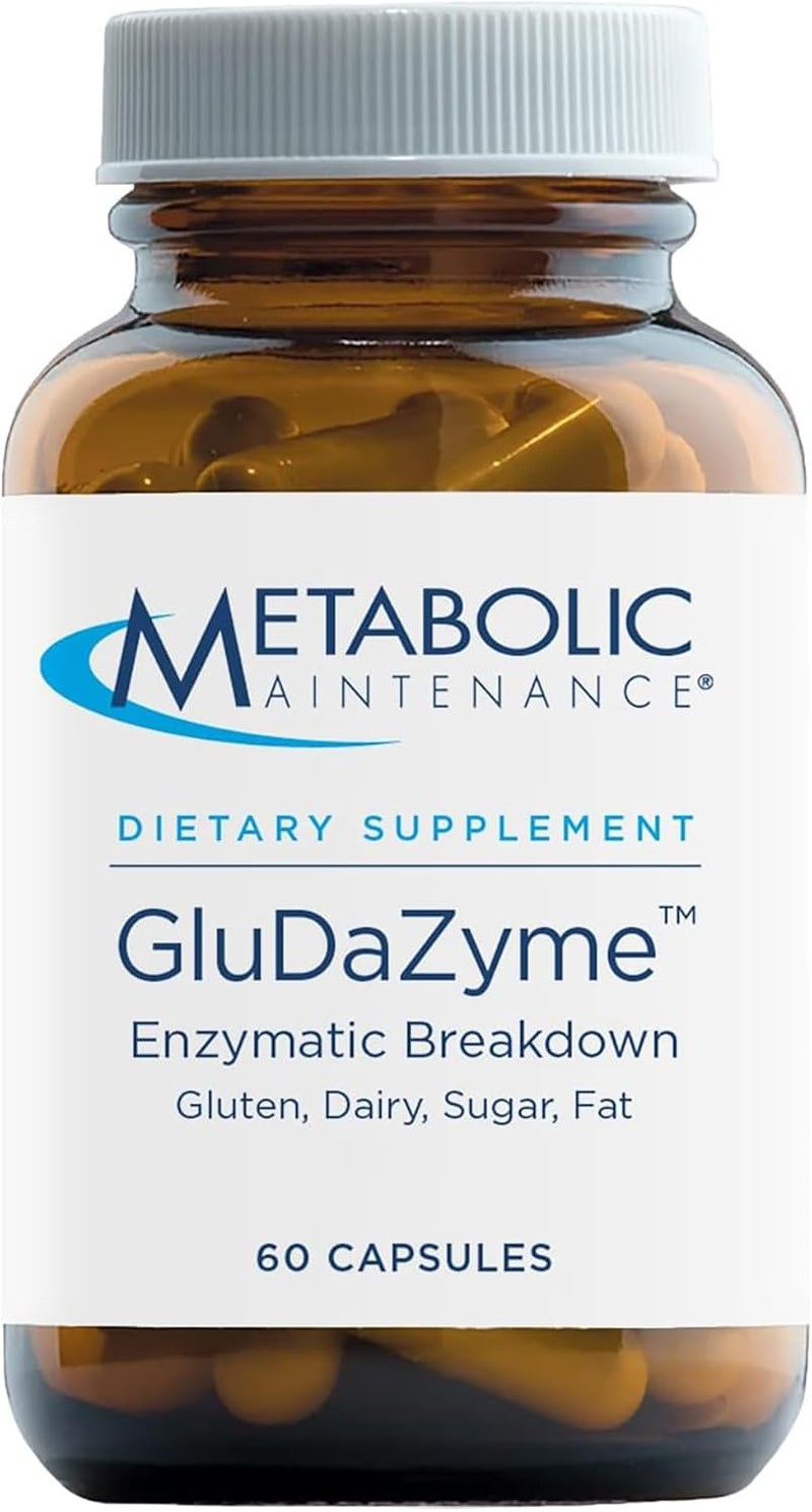 Metabolic Maintenance GluDaZyme - Digestive Enzymes for Gluten, Dairy, Carbohydrate & Protein Digestion - 60 Capsules - Image 1