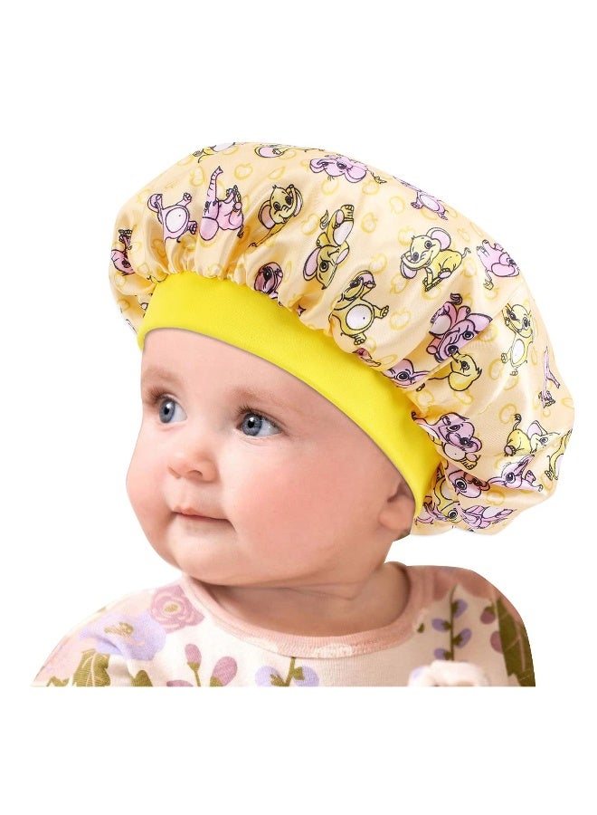 Generic Stain Bonnet for Baby Wide Bonnet Silk Cute Night Sleep