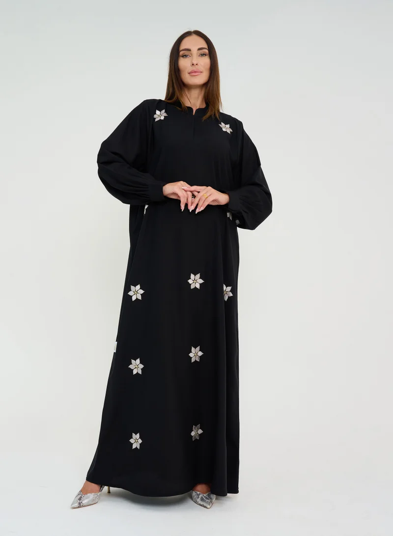 Rosette Abaya Black-R-202444