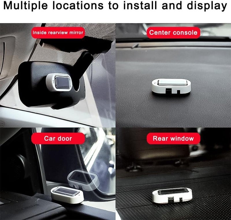 woobles Automotive Solar Analog Anti-theft Device Warning Light LED Interior Modified Induction Strobe Universal Light Anti-theft Light Red free size - Image 4