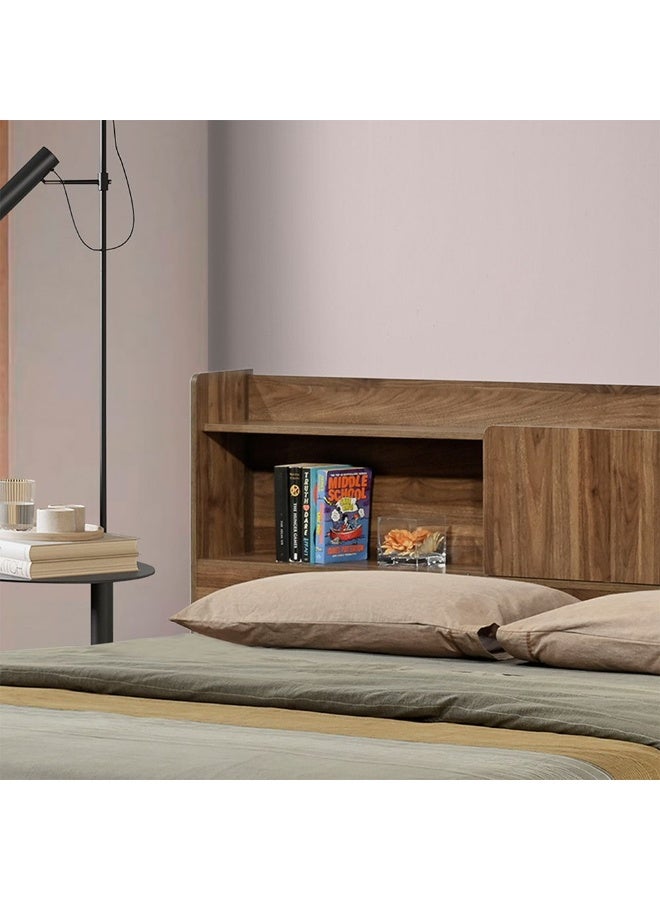 DANUBE HOME سرير ملكي بحجم 180x200 سم - تصميم واسع إطار خشبي حديث، رأس سرير أنيق، تشطيب جوز فاتح - أثاث غرفة نوم متين - Image 2