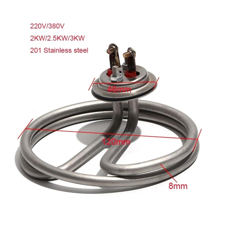 220V/380V Electric Towel Heater Heat Preservation Platform 2KW/2.5KW/3KW 201SS Flange/Disc 46mm Towel Cart Heating Element(380V,2.5KW) - Image 3