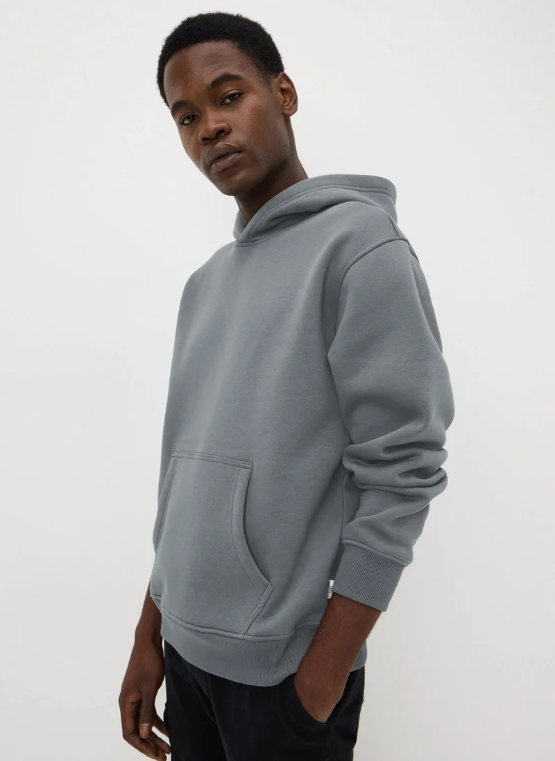 ماتلان رمادي هودي مريح بسحب