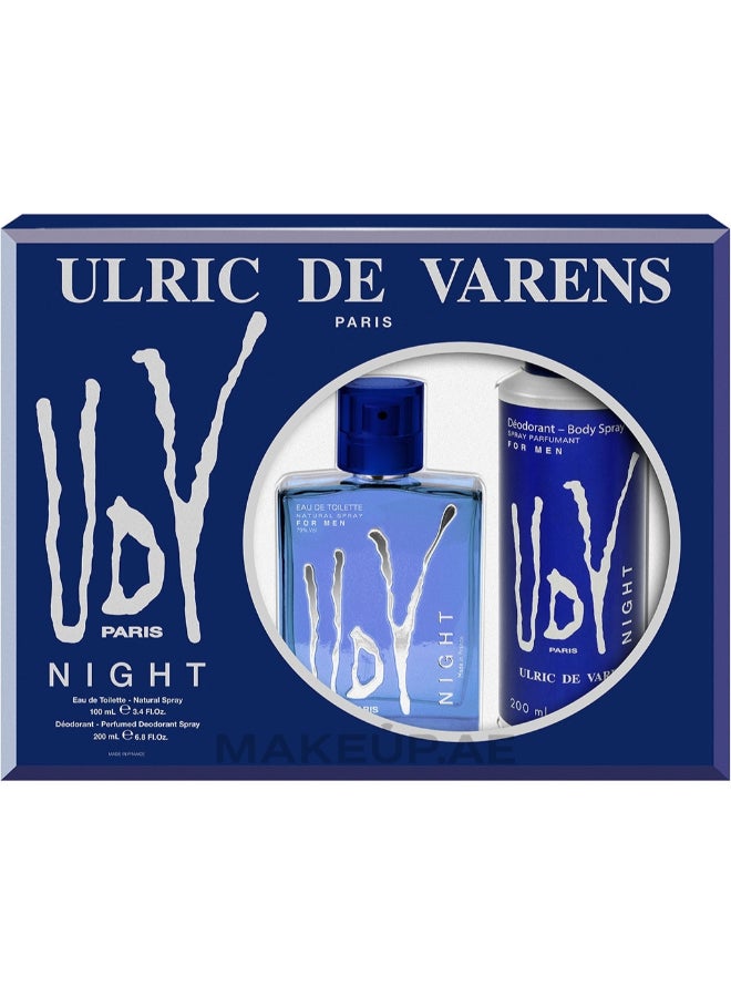 Ulric De Varens عطر باريس نايت 100 مل ومزيل عرق 200 مل - Image 3