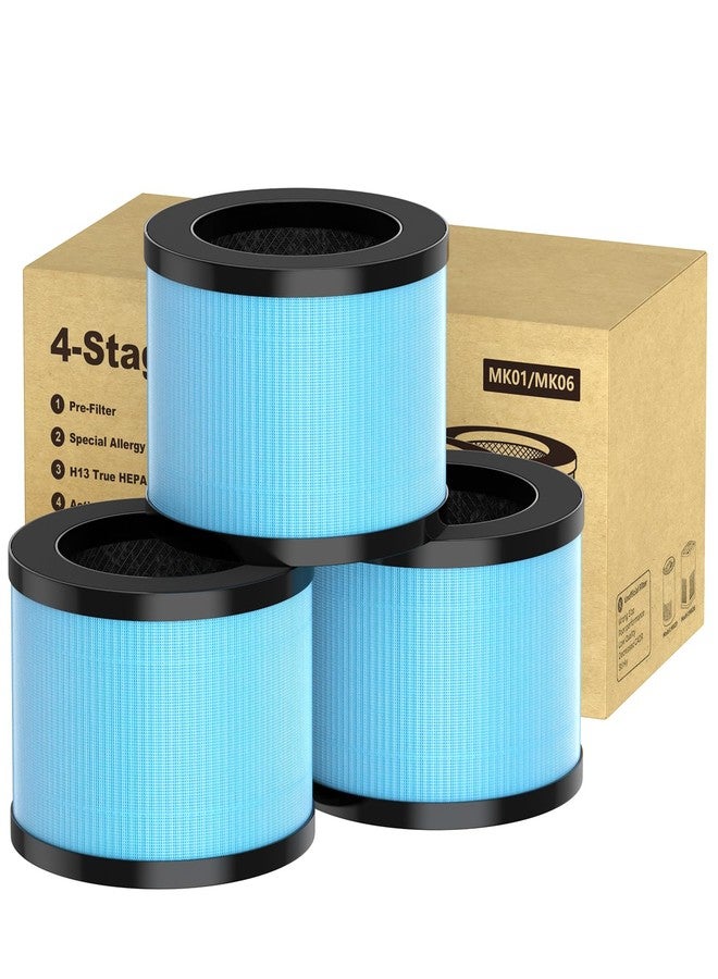 CFKREYA 3 Pack MK01 MK06 Air Filter Replacement Compatible with Aroeve MK01, MK06, ToLife TZ-K1 and Kloudi DH-JH01 Air Purifier, Standard Version - Image 1