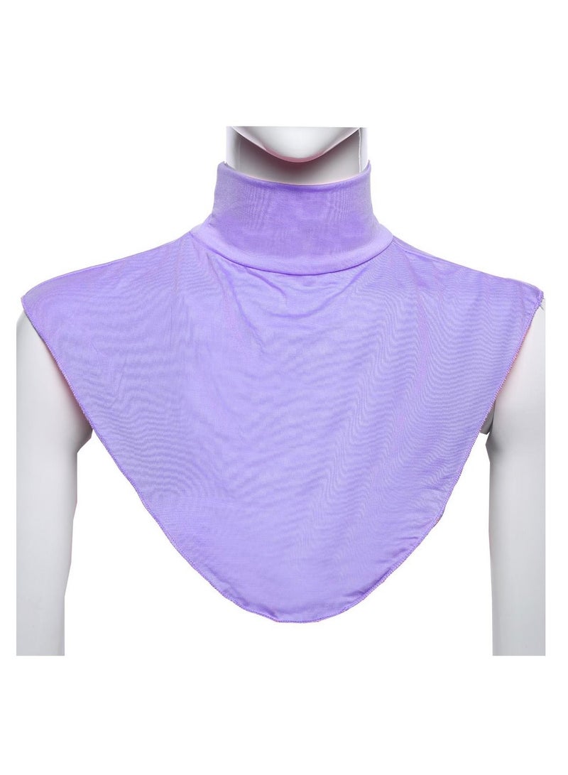 Loquat Ladies Shawl Turtleneck Fake collar Top Neck scarf Lavender Purple 