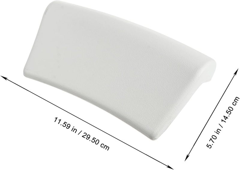 Bathtub Pillow Neck Cushion with Strong Suction Cups Pu Material White for Adult Home Spa Bathing Comfort - Image 2