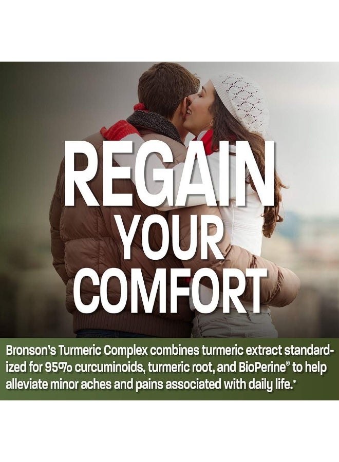 برونسون مركب الكركمين والكركم مع البيوبيرين 1000 مجم غير معدل وراثيًا، 120 كبسولة - Image 4