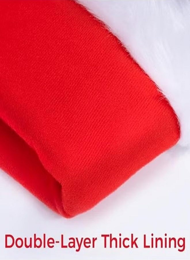 3 PCS Double-Layer Santa Christmas Hats - Image 2