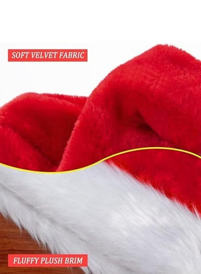 3 PCS Double-Layer Santa Christmas Hats - Image 3