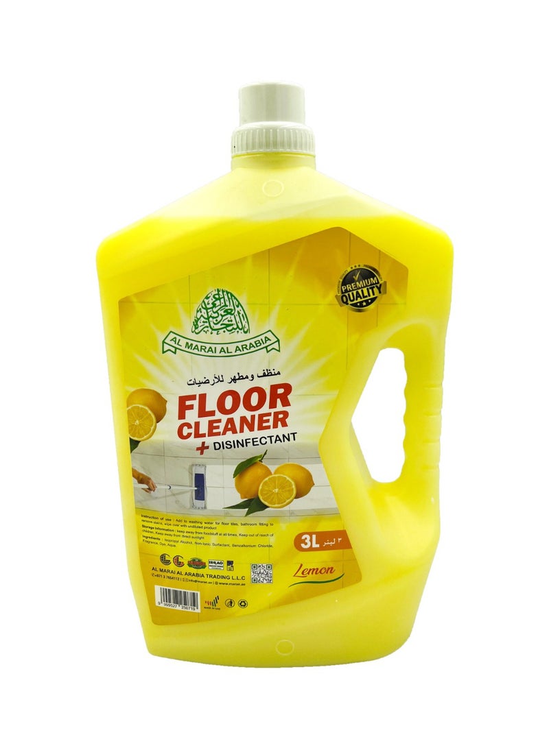 AL MARAI AL ARABIA ALMARAI ALARABIA Floor Cleaner & Disinfectant Lemon 3 Liters - Image 1