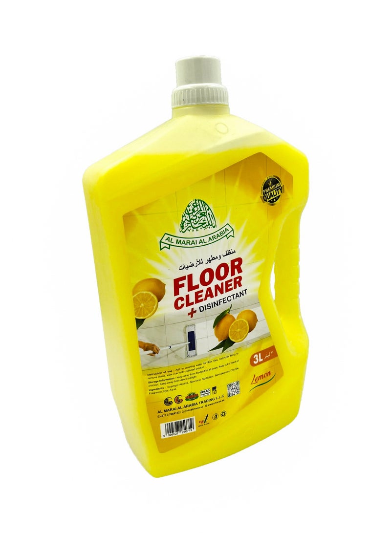 AL MARAI AL ARABIA ALMARAI ALARABIA Floor Cleaner & Disinfectant Lemon 3 Liters - Image 2