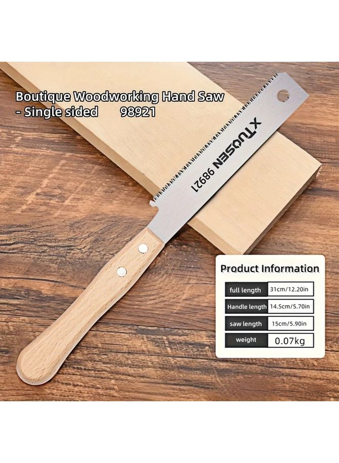 XTUSSENEN 98921 Handheld Wood Saw Fine Tooth Metal Saw Ergonomic Wooden Handle DIY Woodworking Carpentry Crafts - Image 5