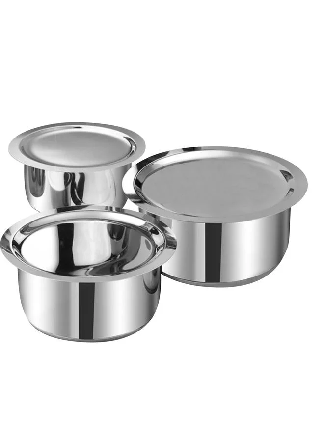 VINOD 3-Piece Cookware Set with Lid 1.8 Ltr