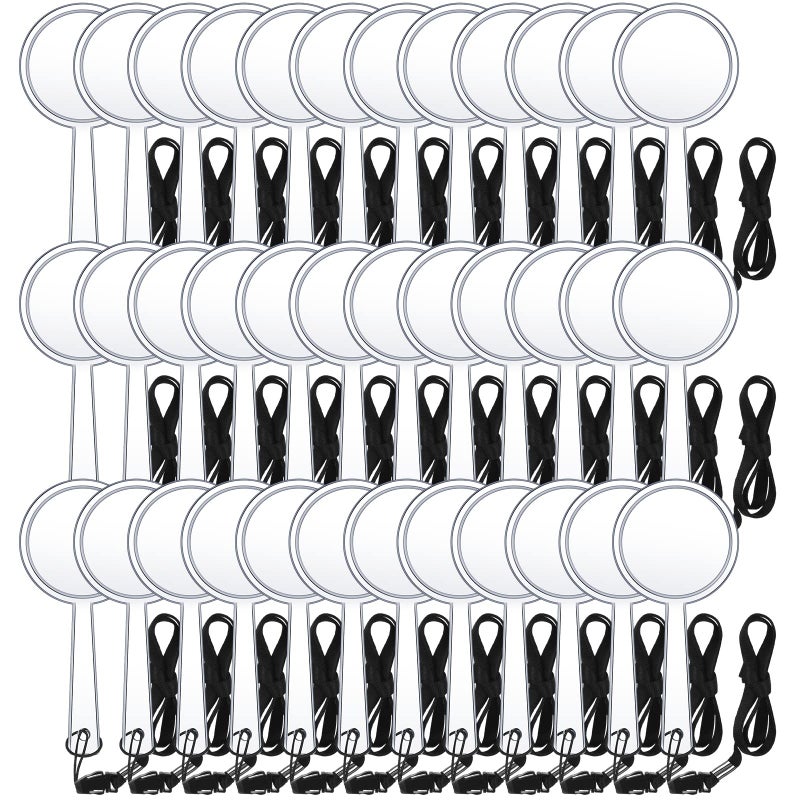 Xinnun 50 Pack Kids Magnifying Glasses Bulk Mini Handheld Magnifier Plastic Magnifying Glass Pack for Classroom School Students Outdoor Explorer Senior Reading Science Observation