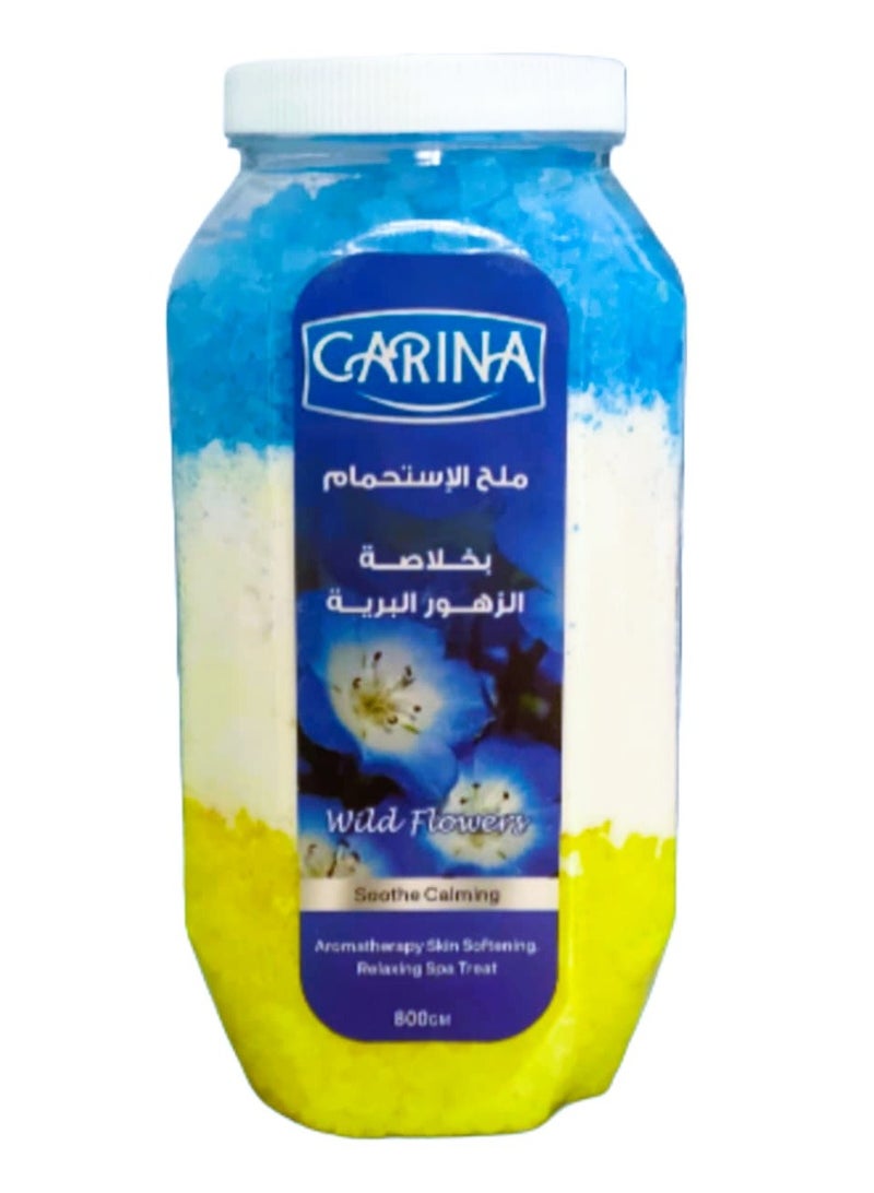 Effervescent pedicure salts with wildflower extract to remove dead skin and lighten feet 800g