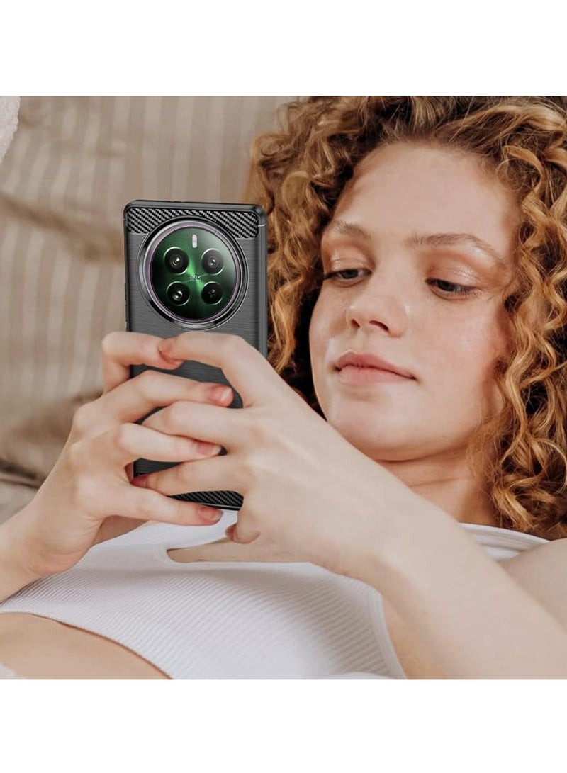 دبليو تيك غطاء حماية واقٍ من السيليكون الناعم لهاتف Realme 12+ / 12 Plus 5G 2024 أسود - Image 5