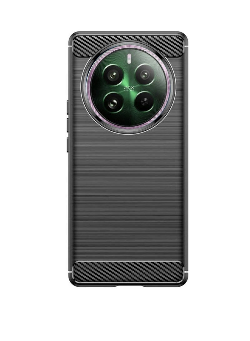 دبليو تيك غطاء حماية واقٍ من السيليكون الناعم لهاتف Realme 12+ / 12 Plus 5G 2024 أسود - Image 2