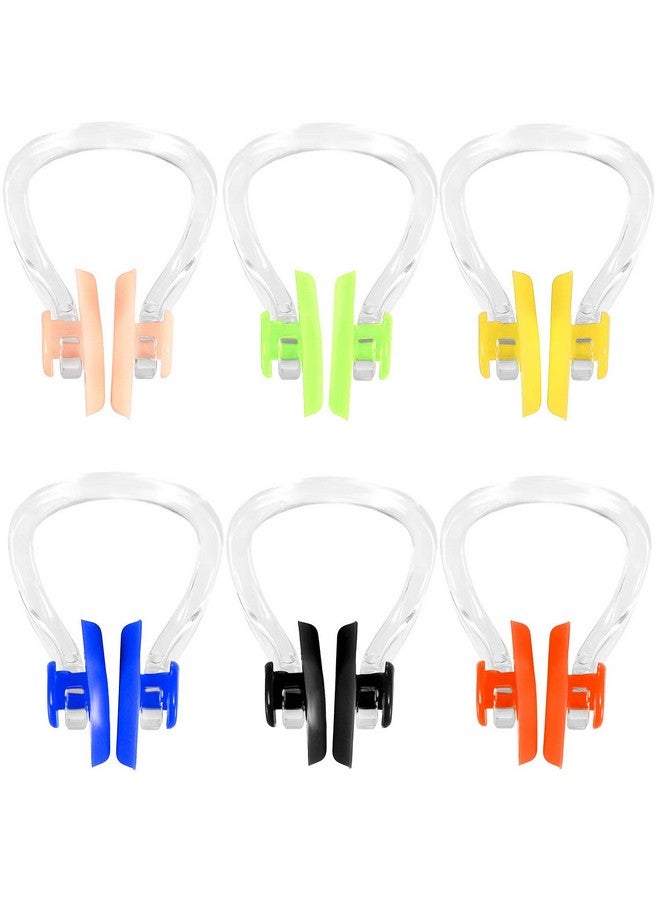 Satinior 6 Pieces Surfing Nose Plug Silicone Nose Clip Waterproof Nose Protector For Swimming And Training - Image 1