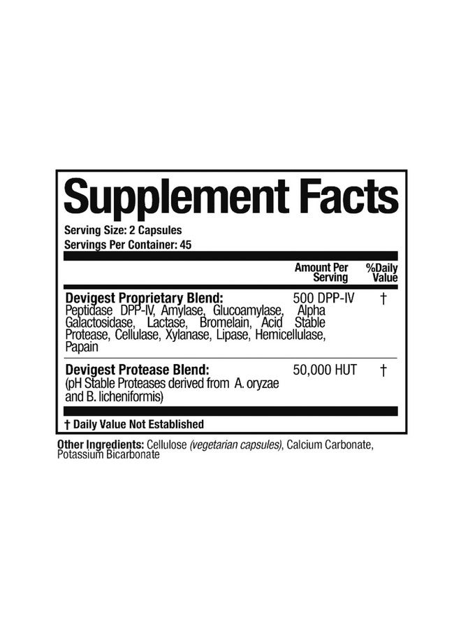 Arthur Andrew Medical - Devigest ADS, Advanced Digestive Support, Relief for Lactose Intolerance and Casein Sensitivities, Vegan, Non-GMO, 90 Capsules - Image 2