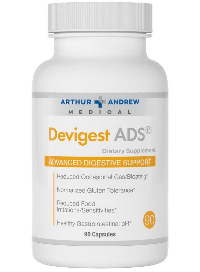 Arthur Andrew Medical - Devigest ADS, Advanced Digestive Support, Relief for Lactose Intolerance and Casein Sensitivities, Vegan, Non-GMO, 90 Capsules - Image 1