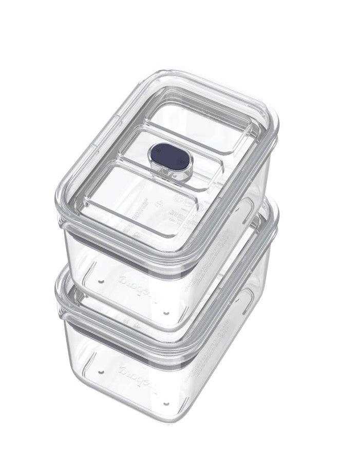 Prepara LatchLok Click 4.3 Cup Food Storage Container, Set of 2, Storm - Image 1