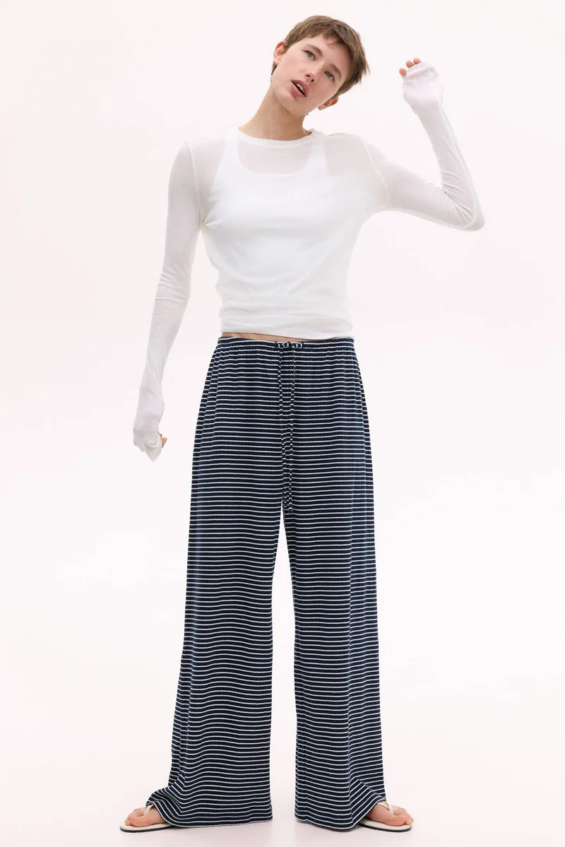 H&M Ribbed drawstring trousers
