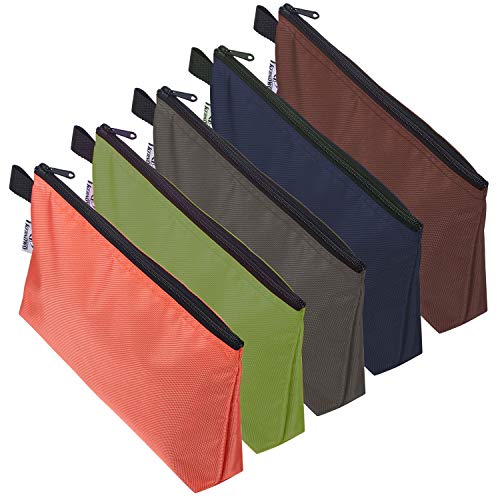 KERNOWO 5 Pcs Premium Tool Pouch Zipper Bag, Small Utility Bags, 12.5 X 7 X 2 Inch Bank Deposit Bag With Dependable Smooth Nylon Zippers - Image 1